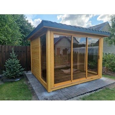 Gazebo da giardino in legno 3 x 3 m