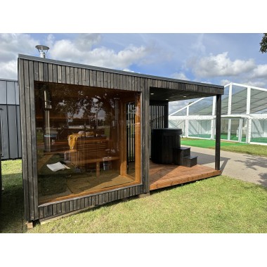 Sauna da esterno Donatello Midi con terrazza