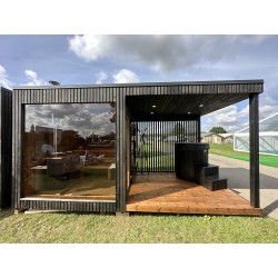 Sauna da esterno Donatello Midi con terrazza