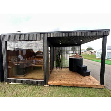 Sauna da esterno Donatello Midi con terrazza