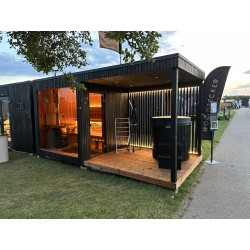 Sauna da esterno Donatello Midi con terrazza