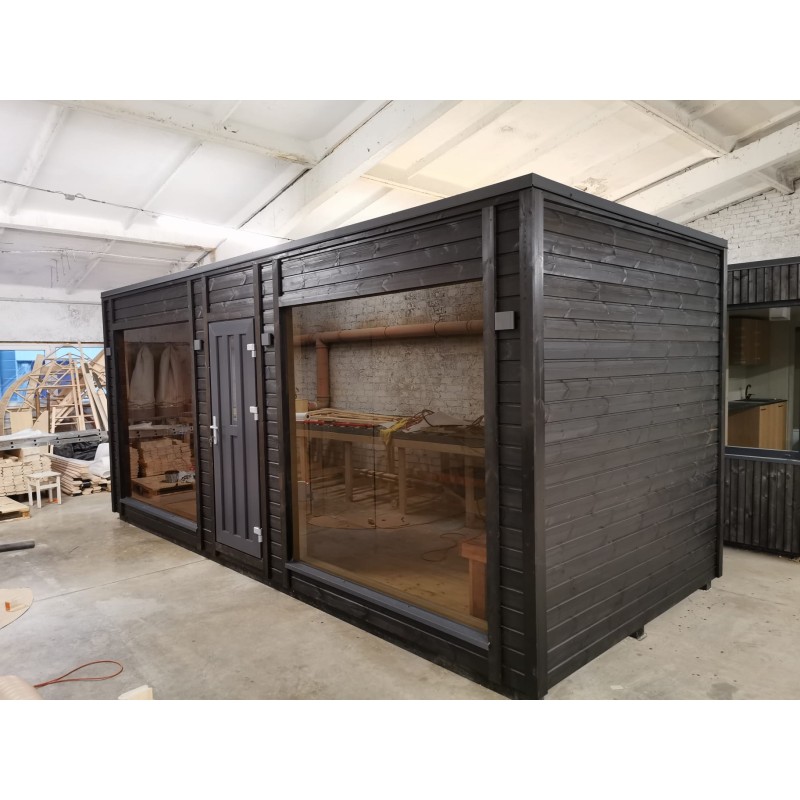 Sauna da esterno Donatello MAXI con zona relax