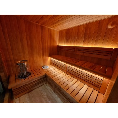 Sauna da esterno Donatello MAXI con zona relax