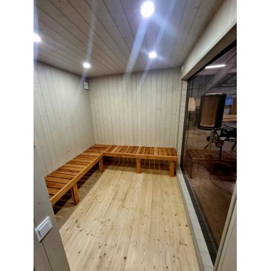 Sauna da esterno Donatello MAXI con zona relax