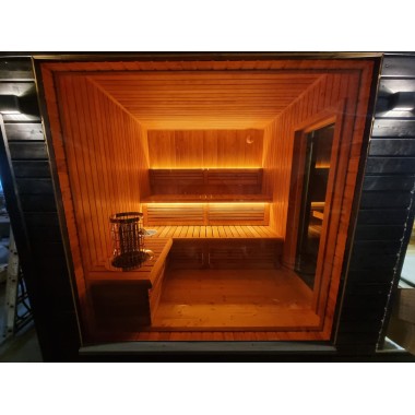 Sauna da esterno Donatello MAXI con zona relax