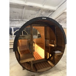 Sauna a botte con terrazza BS25T, 4-6 posti