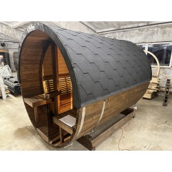 Sauna a botte con terrazza BS25T, 4-6 posti