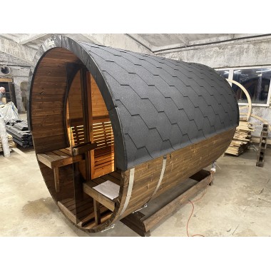 Sauna a botte con terrazza BS25T, 4-6 posti