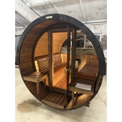 Sauna a botte con terrazza BS25T, 4-6 posti