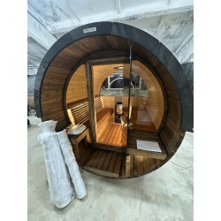 Sauna a botte con terrazza BS25T, 4-6 posti