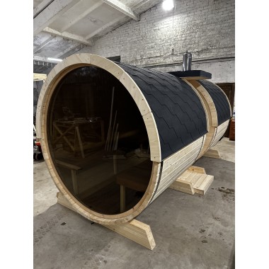 Sauna a botte con anticamera BS48, 4-6 posti
