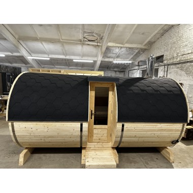 Sauna a botte con anticamera BS48, 4-6 posti