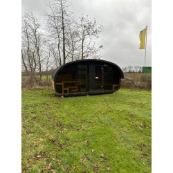 Sauna da esterno Hobi HB48 con anticamera, 4-6 posti