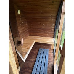 Sauna da esterno Hobi HB48 con anticamera, 4-6 posti