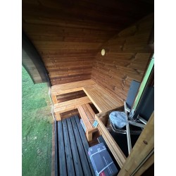 Sauna da esterno Hobi HB48 con anticamera, 4-6 posti