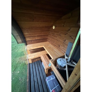 Sauna da esterno Hobi HB48 con anticamera, 4-6 posti