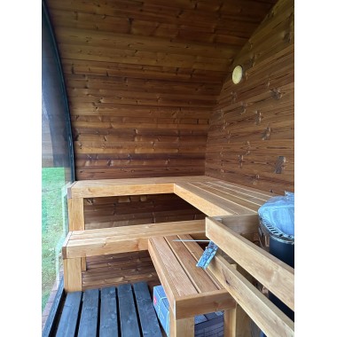 Sauna da esterno Hobi HB48 con anticamera, 4-6 posti