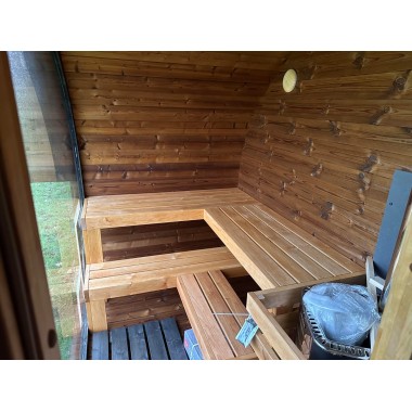 Sauna da esterno Hobi HB48 con anticamera, 4-6 posti