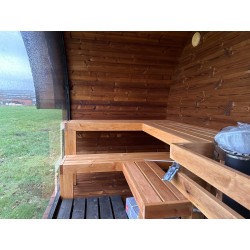 Sauna da esterno Hobi HB48 con anticamera, 4-6 posti