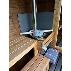 Sauna da esterno Hobi HB48 con anticamera, 4-6 posti