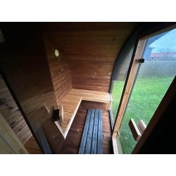 Sauna da esterno Hobi HB48 con anticamera, 4-6 posti