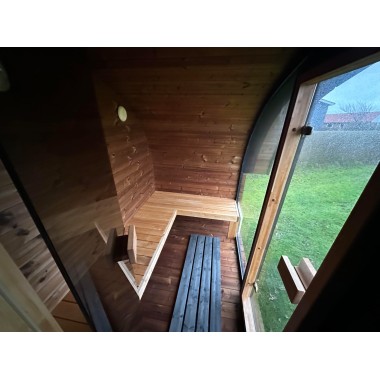 Sauna da esterno Hobi HB48 con anticamera, 4-6 posti