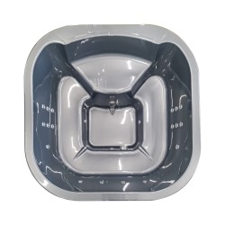 MUNICH – Tinozza quadrata acrilica con stufa integrata