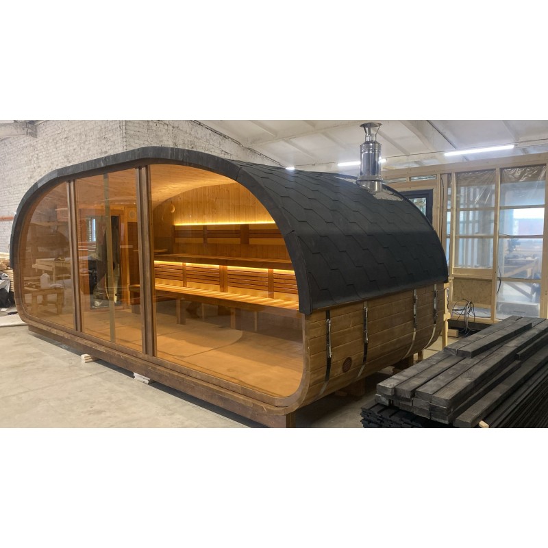 Sauna da esterno Hobi HB60 con stufa a legna