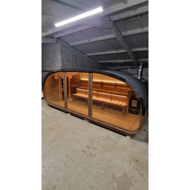 Sauna da esterno Hobi HB60 con stufa a legna