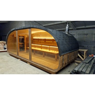 Sauna da esterno Hobi HB60 con stufa a legna