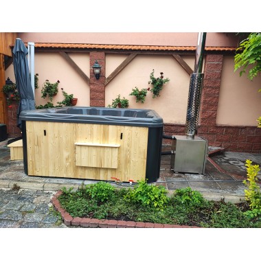 MONACO OUT - Hot tub with external stove