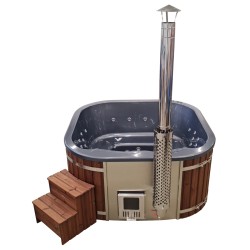 München - ACRYL Badefass Whirlpool Jacuzzi Hot Tub mit einem integrierten Ofen mit Zubehör FREI GELIEFERT