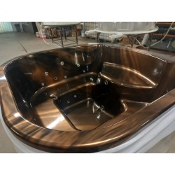 München - ACRYL Badefass Whirlpool Jacuzzi Hot Tub mit einem integrierten Ofen mit Zubehör FREI GELIEFERT