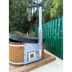 München - ACRYL Badefass Whirlpool Jacuzzi Hot Tub mit einem integrierten Ofen mit Zubehör FREI GELIEFERT