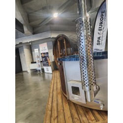 Akrilinis kubilas su integruota krosnele  - paruoštas vežimui