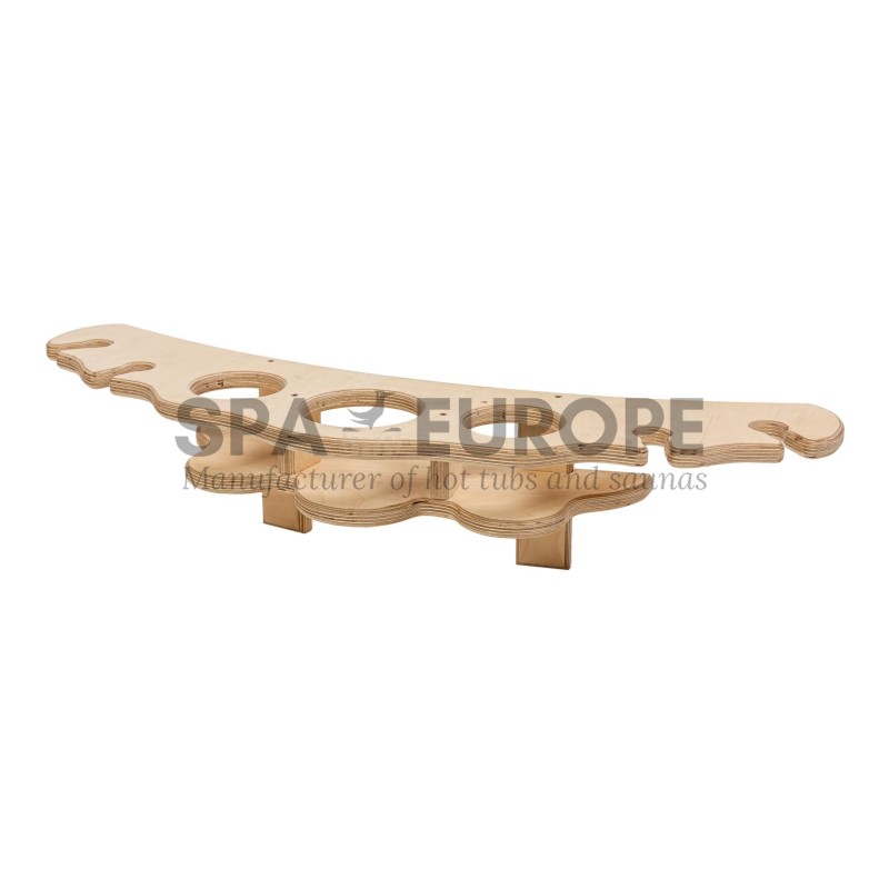 Portabicchieri decorato in legno per tinozza