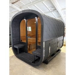 Outdoor Sauna CS25T Eco 250 cm with Harvia Cilindro 9 kW Heater