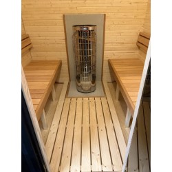 Gartensauna CS25T Eco 250 cm mit Harvia Cilindro 9 kW Saunaofen