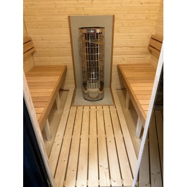 Gartensauna CS25T Eco 250 cm mit Harvia Cilindro 9 kW Saunaofen