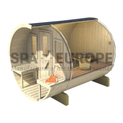 Sauna a botte con terrazza BS25T, 4-6 posti