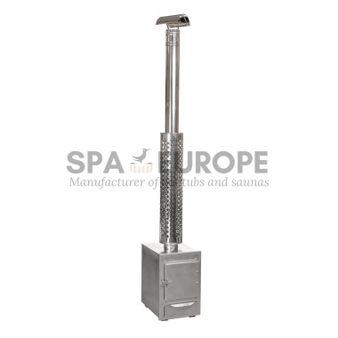 50 cm holzbefeuerte Außenheizung